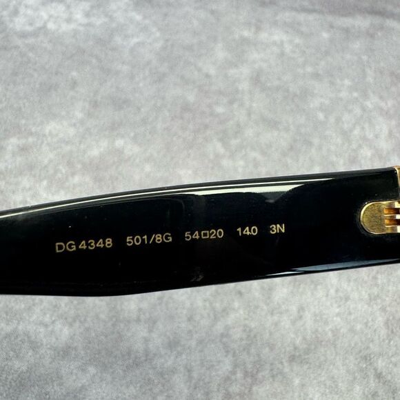 Dolce & Gabbana DG4348 501/8G Womens Cat Eye Graduated Sunglasses Black 54mm - Picture 8 of 9